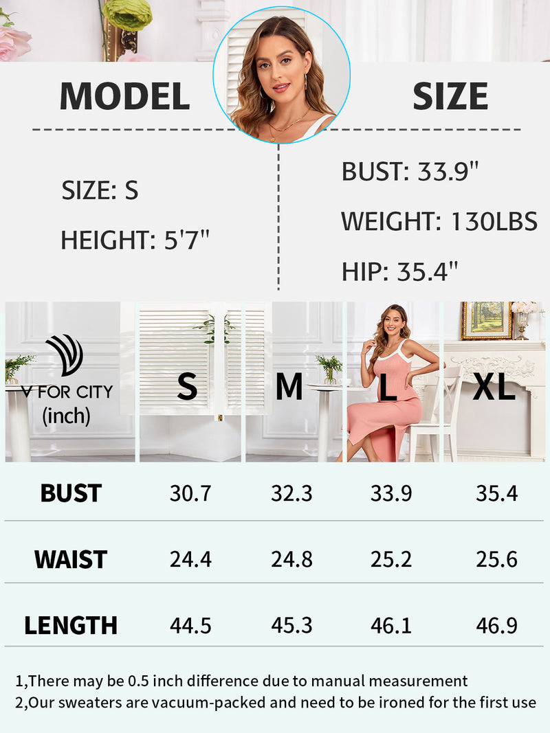 V FOR CITY Maternity Dresses Sleeveless Rib Knit Slit Baby Shower Dress Casual Square Neck Bodycon Pregnancy Outfits