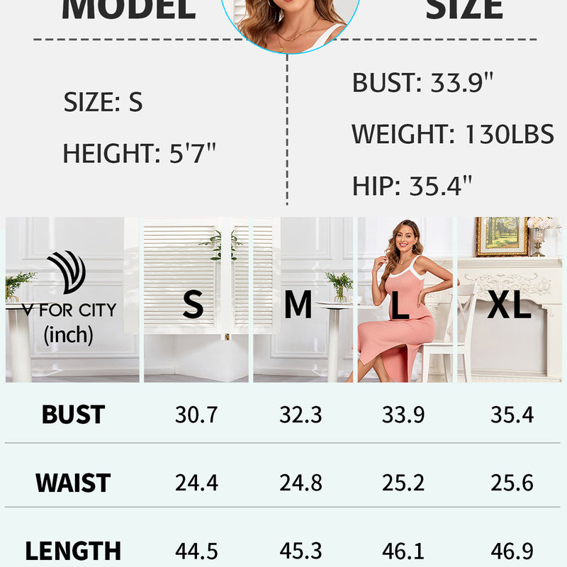 V FOR CITY Maternity Dresses Sleeveless Rib Knit Slit Baby Shower Dress Casual Square Neck Bodycon Pregnancy Outfits