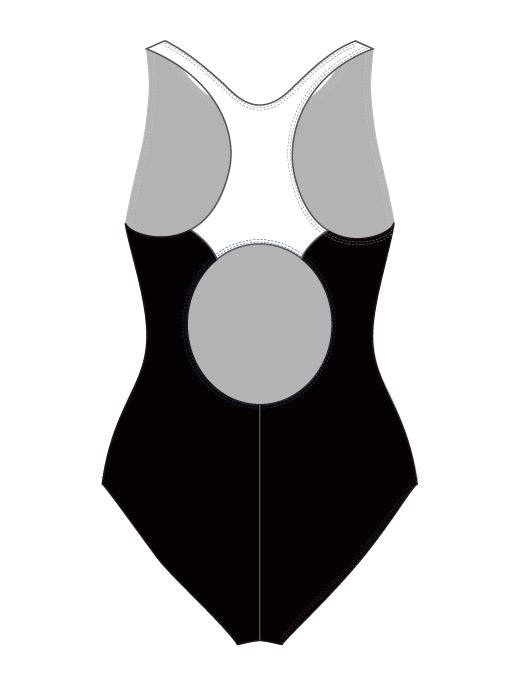 ANFERRY Women's One Piece Swimsuit Tummy Control High Cut Bathing Suit Color Block Racerback Sporty Swimwear
