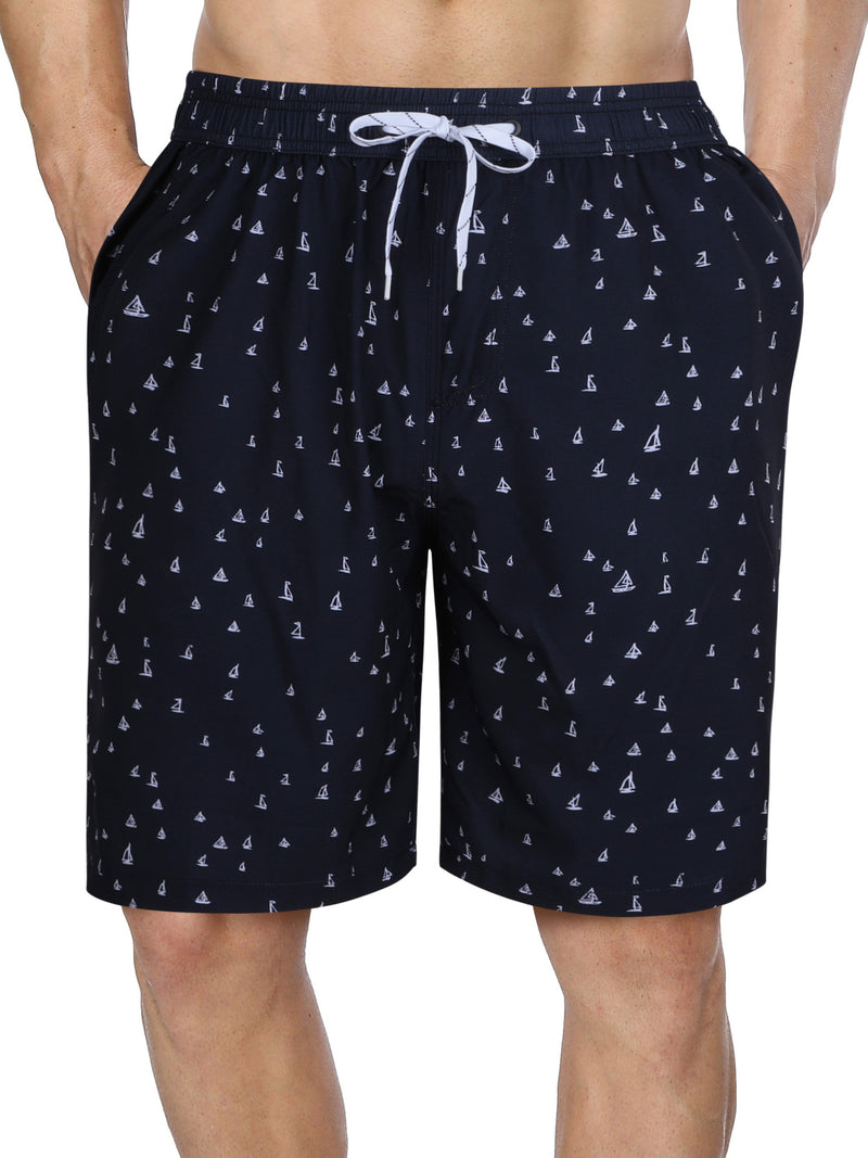 ANFERRY Mens Swim Trunks Quick Dry Swim Board Shorts Beach Short with Pockets Print Elastic Waist Bathing Suit Swimsuit