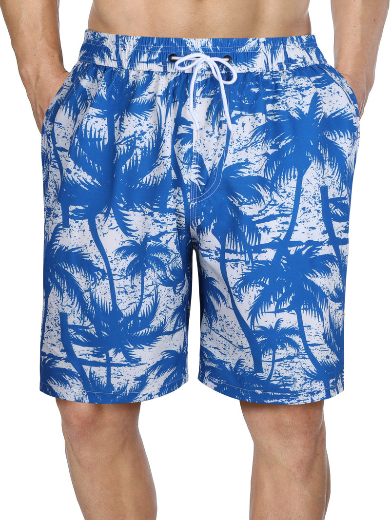 ANFERRY Mens Swim Trunks Quick Dry Swim Board Shorts Beach Short with Pockets Print Elastic Waist Bathing Suit Swimsuit