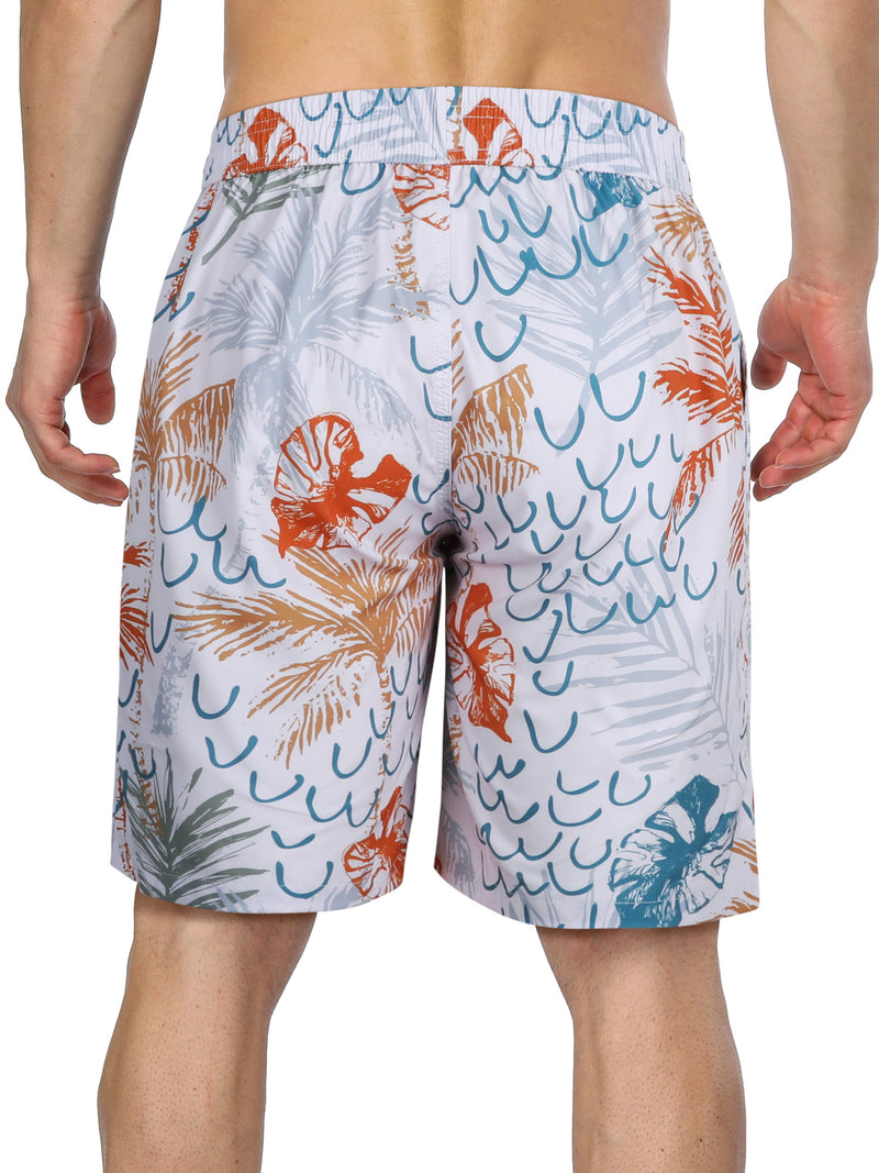 ANFERRY Mens Swim Trunks Quick Dry Swim Board Shorts Beach Short with Pockets Print Elastic Waist Bathing Suit Swimsuit
