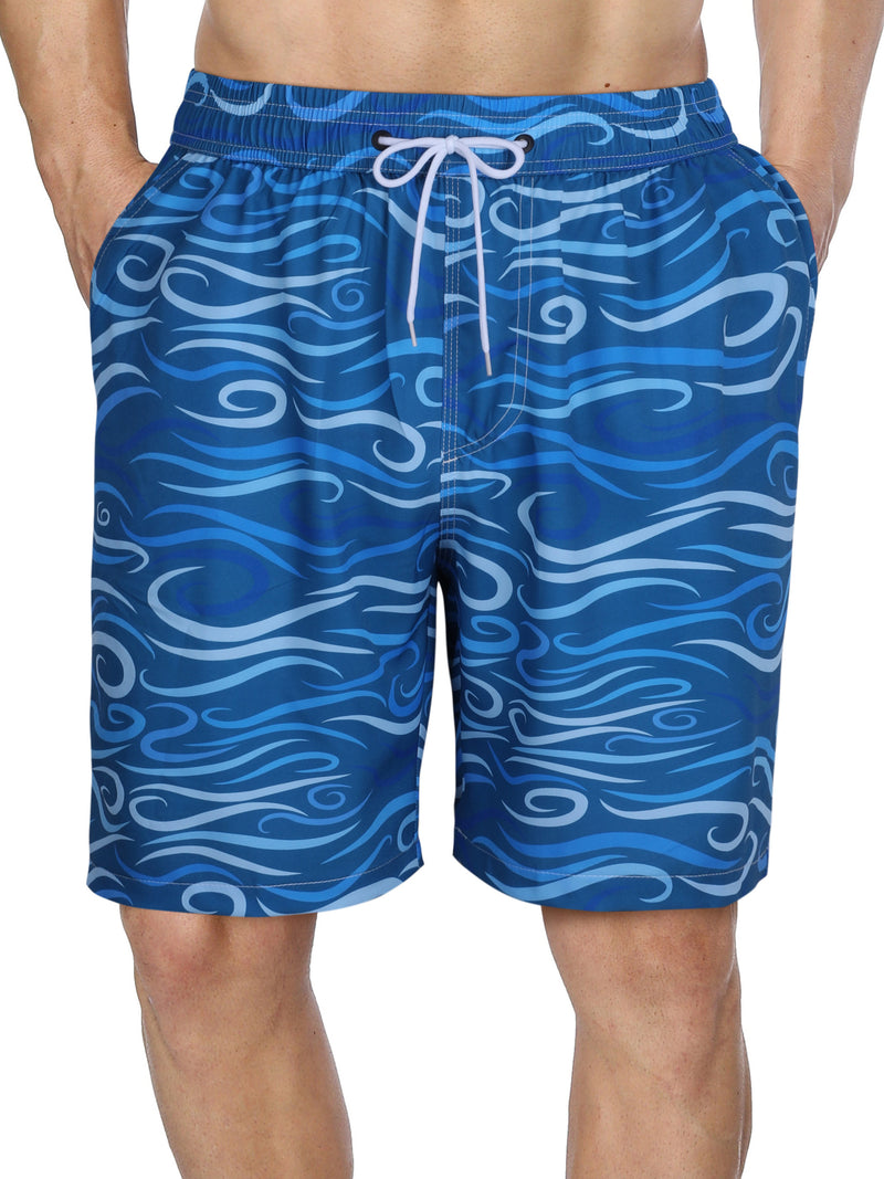 ANFERRY Mens Swim Trunks Quick Dry Swim Board Shorts Beach Short with Pockets Print Elastic Waist Bathing Suit Swimsuit