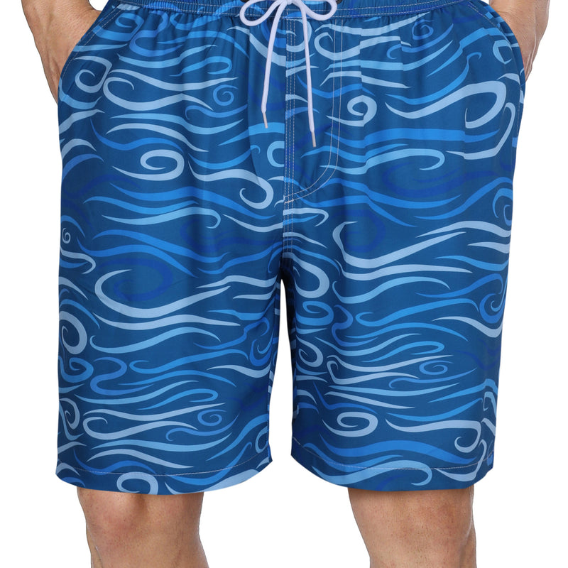 ANFERRY Mens Swim Trunks Quick Dry Swim Board Shorts Beach Short with Pockets Print Elastic Waist Bathing Suit Swimsuit