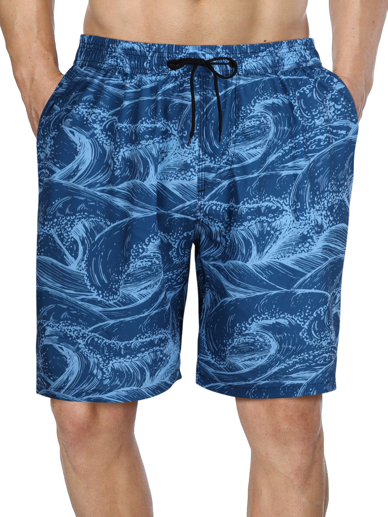ANFERRY Mens Swim Trunks Quick Dry Swim Board Shorts Beach Short with Pockets Print Elastic Waist Bathing Suit Swimsuit