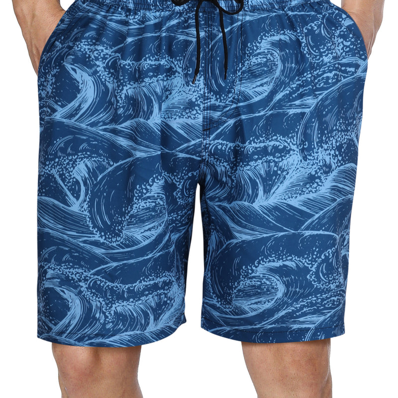 ANFERRY Mens Swim Trunks Quick Dry Swim Board Shorts Beach Short with Pockets Print Elastic Waist Bathing Suit Swimsuit