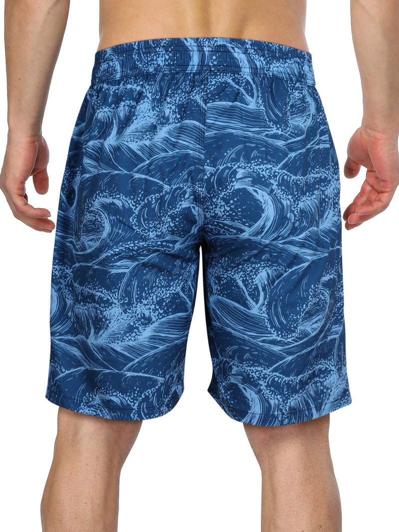 ANFERRY Mens Swim Trunks Quick Dry Swim Board Shorts Beach Short with Pockets Print Elastic Waist Bathing Suit Swimsuit