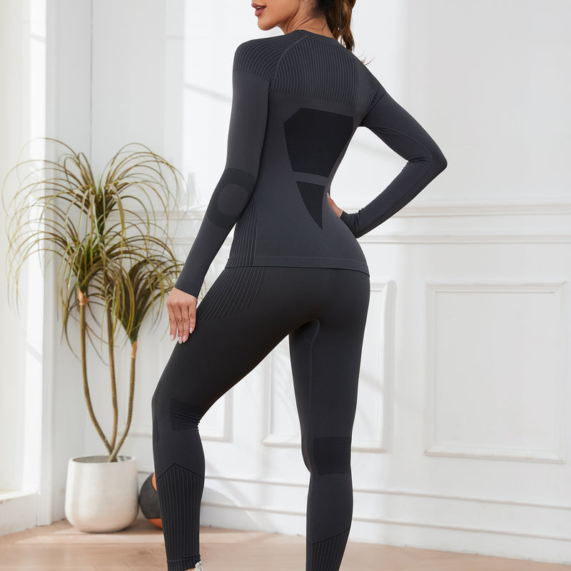 Women Seamless Thermal Underwear Set, Long Johns Warm Base Layer Top & Bottom, Functional Winter Warm Clothes for Ski, Snow Sports & Cold Weather