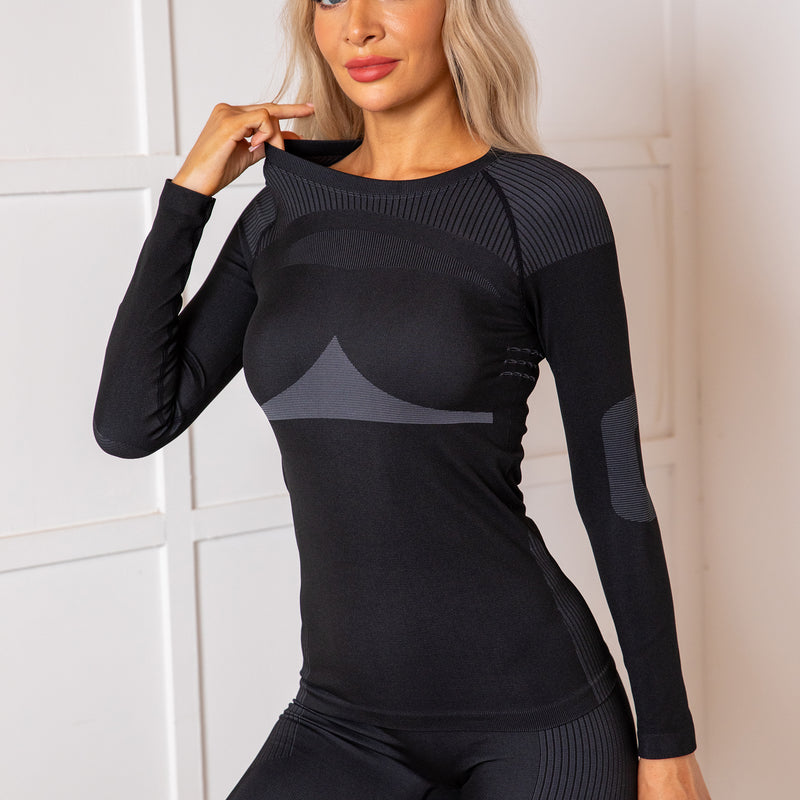 Women Seamless Thermal Underwear Set, Long Johns Warm Base Layer Top & Bottom, Functional Winter Warm Clothes for Ski, Snow Sports & Cold Weather