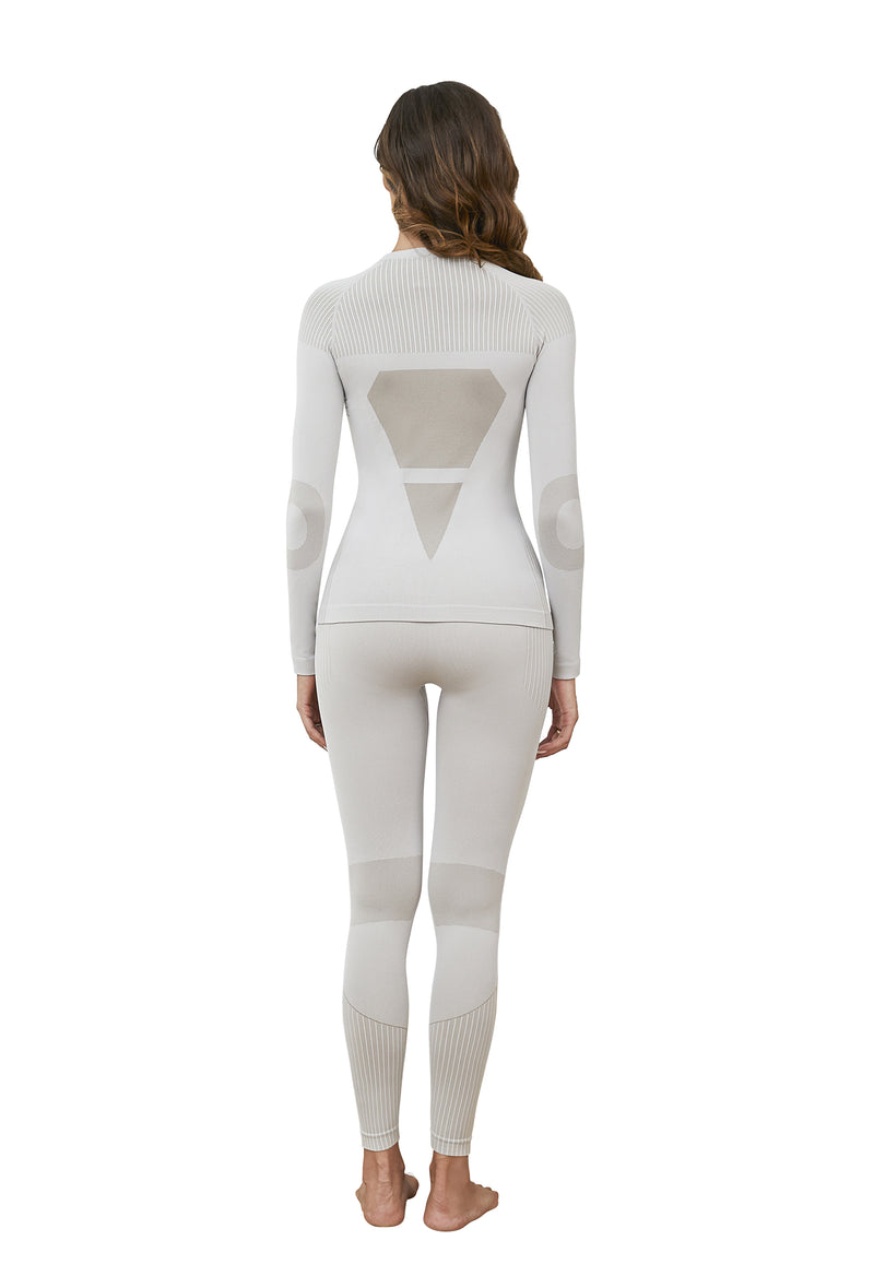 Women Seamless Thermal Underwear Set, Long Johns Warm Base Layer Top & Bottom, Functional Winter Warm Clothes for Ski, Snow Sports & Cold Weather