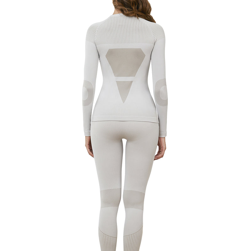 Women Seamless Thermal Underwear Set, Long Johns Warm Base Layer Top & Bottom, Functional Winter Warm Clothes for Ski, Snow Sports & Cold Weather