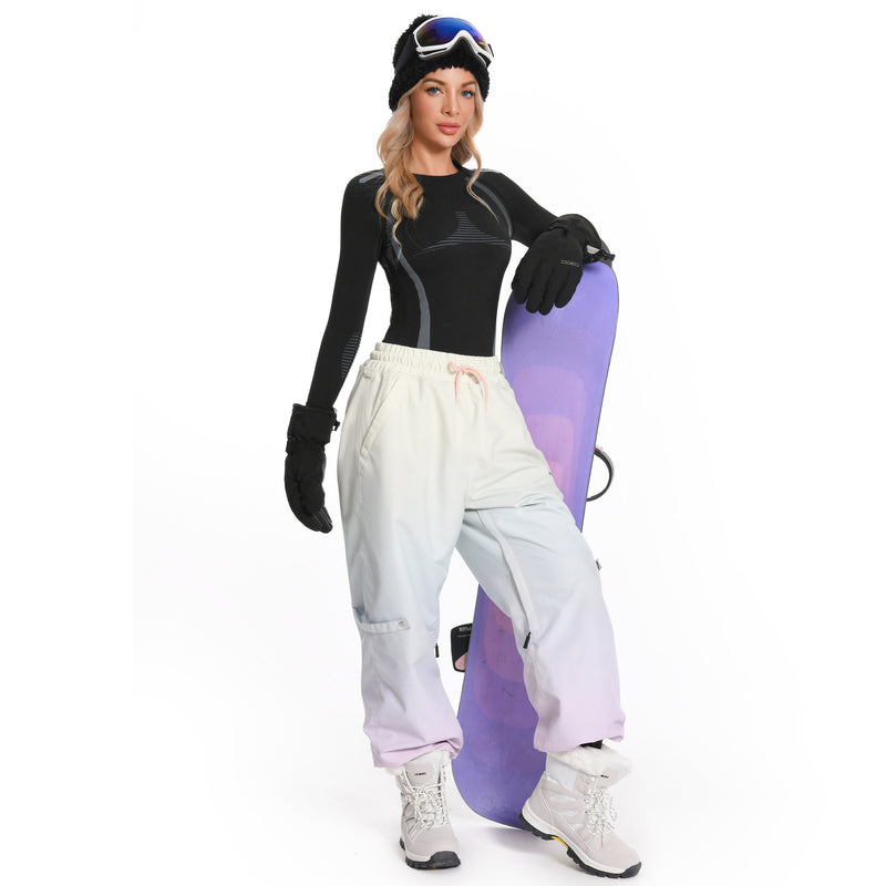 Women Seamless Crew Neck Thermal Underwear Long Johns Ski Base Layer Moisture Wicking