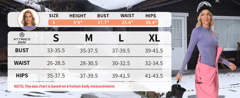 Women Seamless Quarter Zip Thermal Underwear Set, Long Sleeve Compression Base Layer Top & Bottom, Warm Functional Thermal Wear for Winter Cold Weather