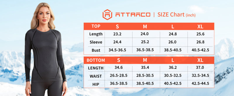 Women Seamless Thermal Underwear Set, Round Neck Compression Base Layer Top & Bottom with Contrast Stitching, Warm Functional Thermal Wear for Winter Cold Weather