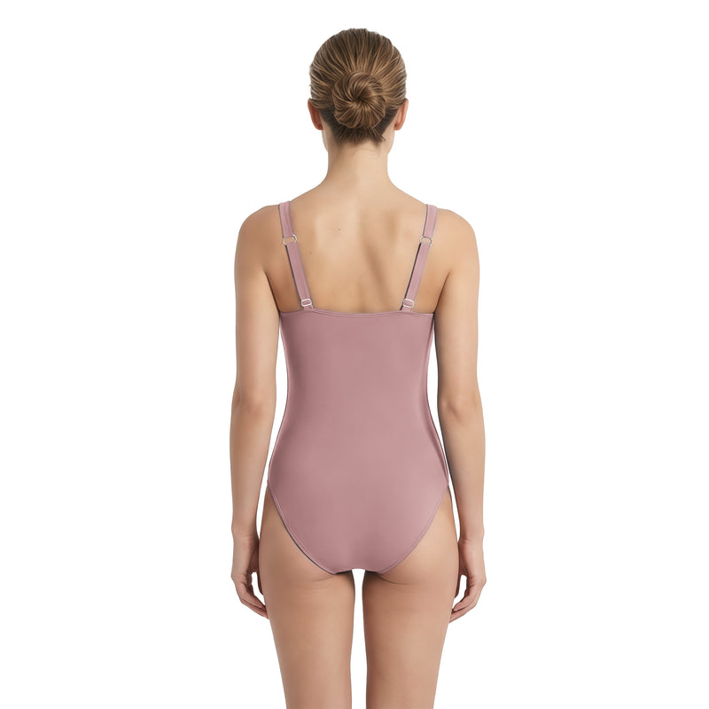 Women's Maternity Scallop Edge Cutout One Piece Swimsuit with Adjustable Straps
