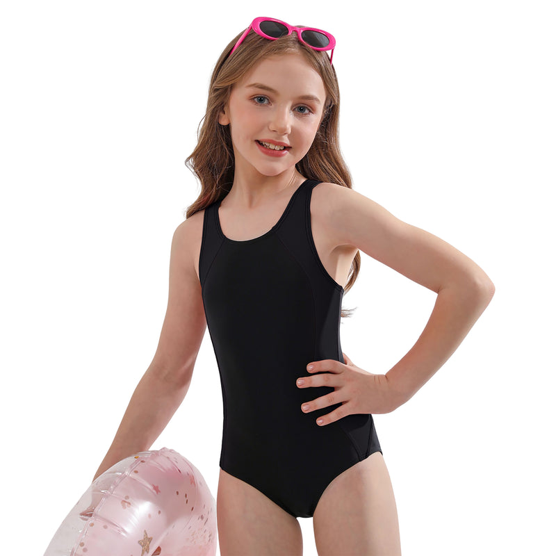 Girls 7-16Y Print Color Block Racerback Cutout Competition One Piece Swimsuit