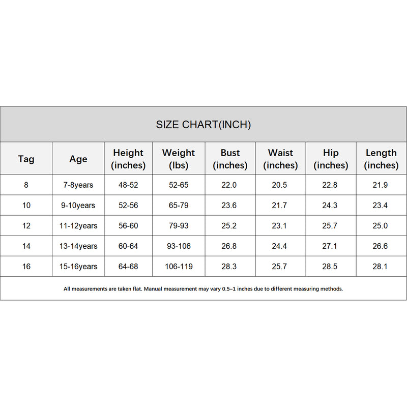 Girls One Piece Swimsuit 7‑16Y Adjustable Strap Tummy Control Full Lined Teen Bathing Suit