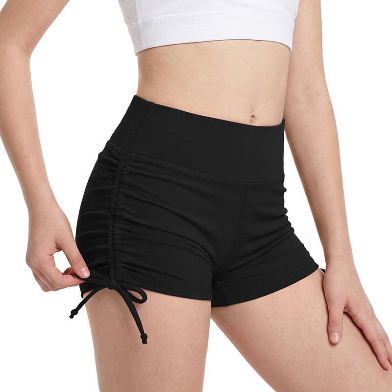 Girls Athletic Shorts High Waist Side Drawstring Sport Shorts for 7-14Y Girls Tennis Cheer Workout