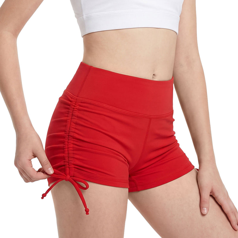Girls Athletic Shorts High Waist Side Drawstring Sport Shorts for 7-14Y Girls Tennis Cheer Workout