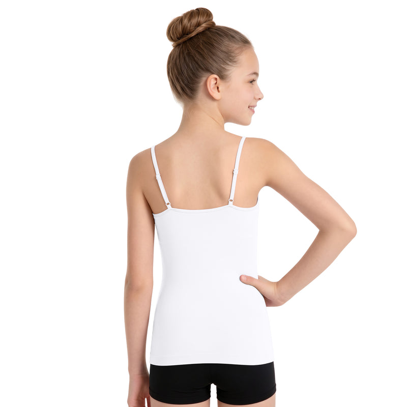 Girls Spaghetti Strap Cami Tank Top 9-16Y Soft Stretchy Undershirt for Lounge Daily