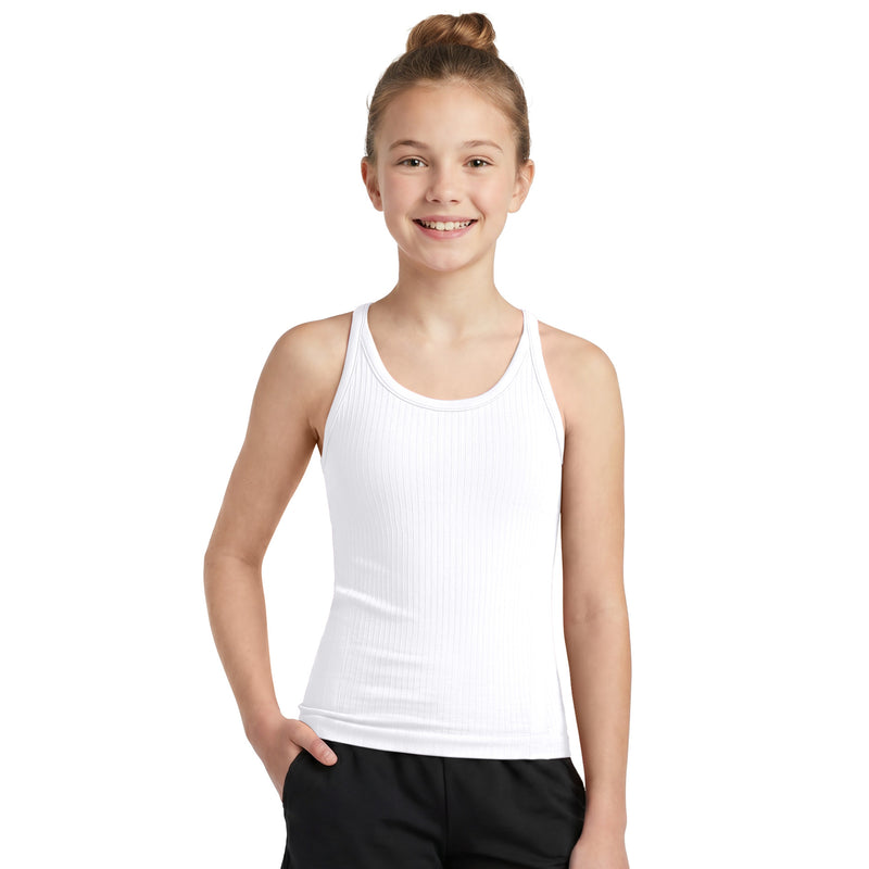 Girls Racerback Ribbed Tank Top 9-16Y Seamless Undershirt for Sport Lounge Daily