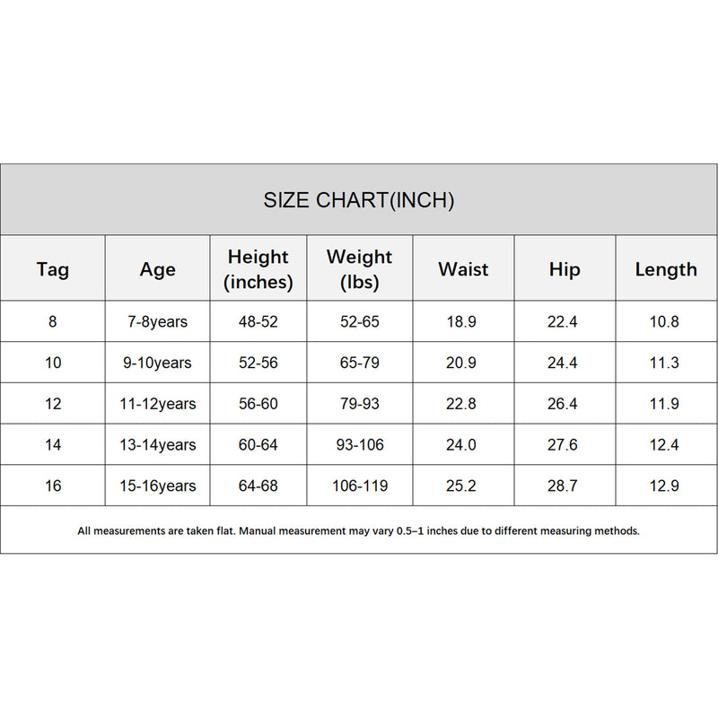 Girls 7-16Y Swim Skirt High Waist Side Drawstring Lined Bathing Bottom
