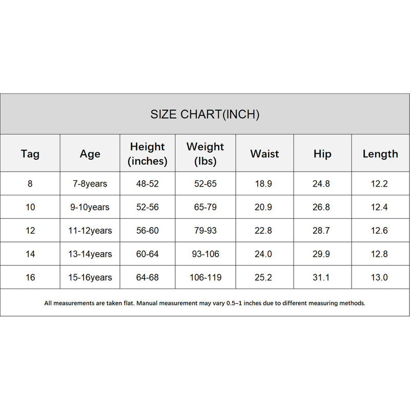 Girls 7-16Y High Waist Swim Shorts Side Drawstring Ruched Bathing Bottoms