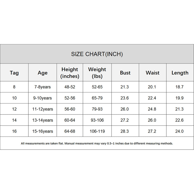 Girls 7-16Y Scallop Trim V Neck One Piece Swimsuit Double Spaghetti Straps Bathing Suit