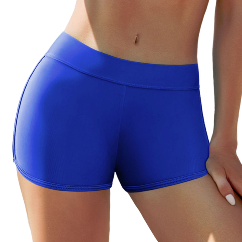 Women's High Waisted Side V Slit Swim Shorts