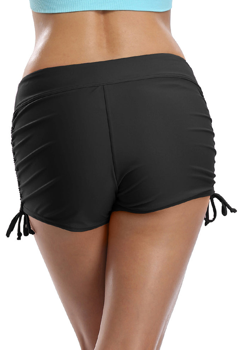 Women's High Waist Drawstring Swim Shorts