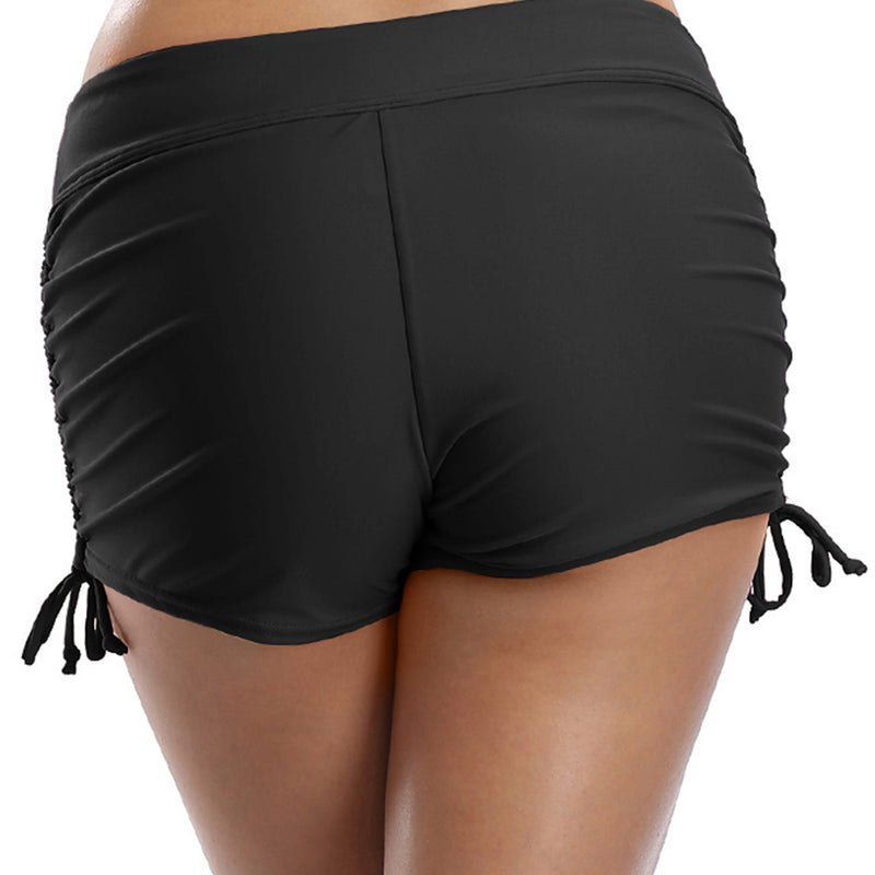 Women's High Waist Drawstring Swim Shorts