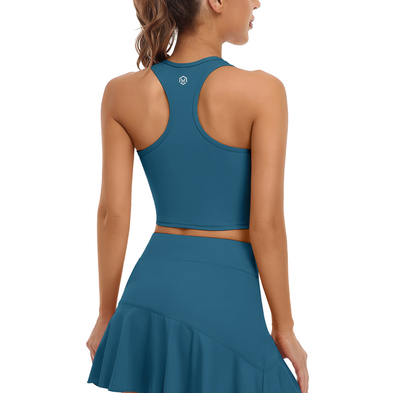 Women's Racerback 2-Piece Pocket Active Tennis Dress with Shorts